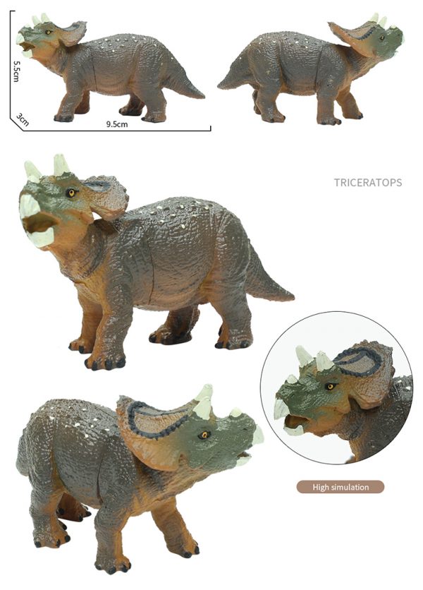 5” Realistic plastic dinosaur toy set
