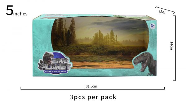 5” Realistic plastic dinosaur toy set