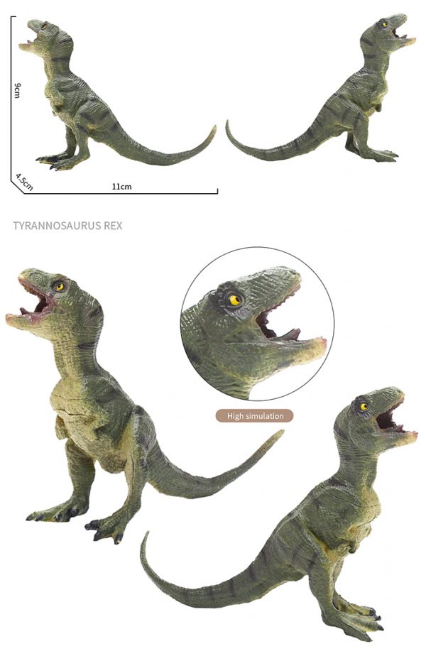 5” Realistic plastic dinosaur toy set