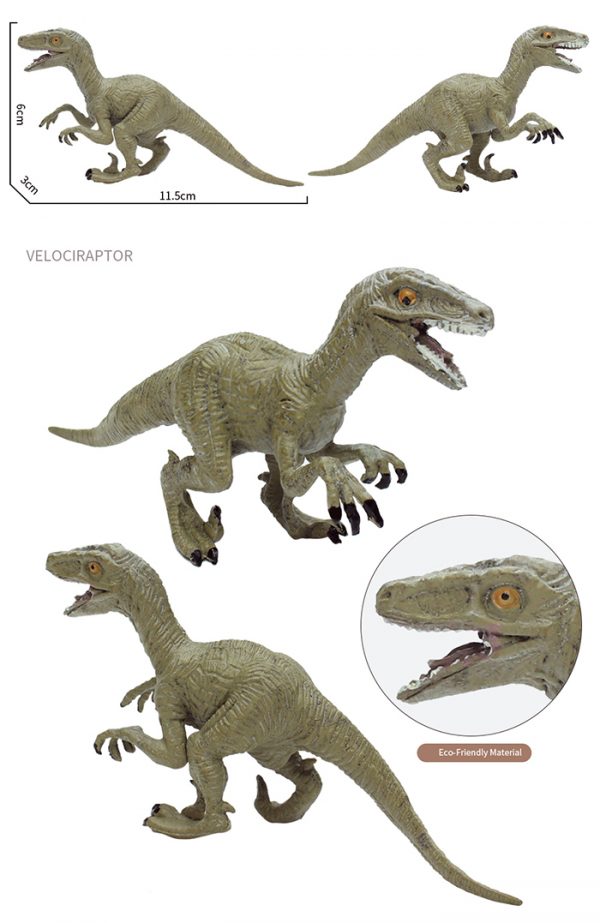 5” Realistic plastic dinosaur toy set