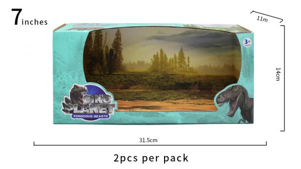 7” Realistic plastic dinosaur toy set