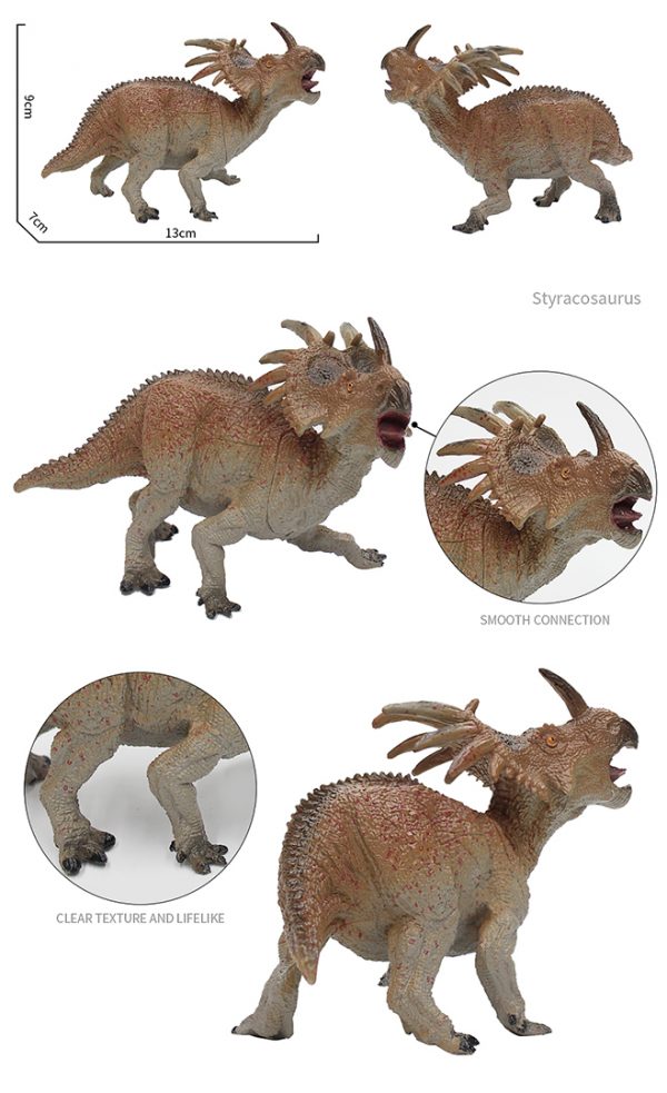 7” Realistic plastic dinosaur toy set
