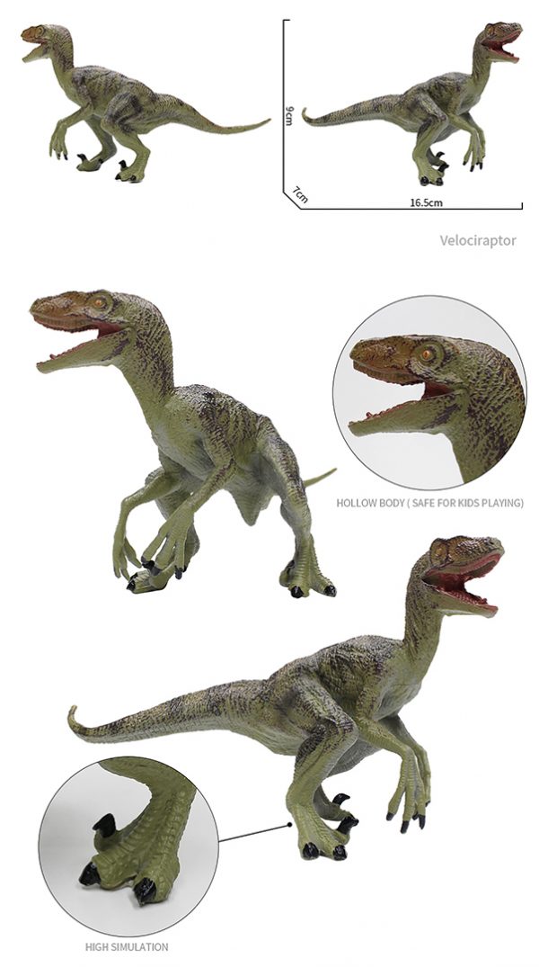7” Realistic plastic dinosaur toy set