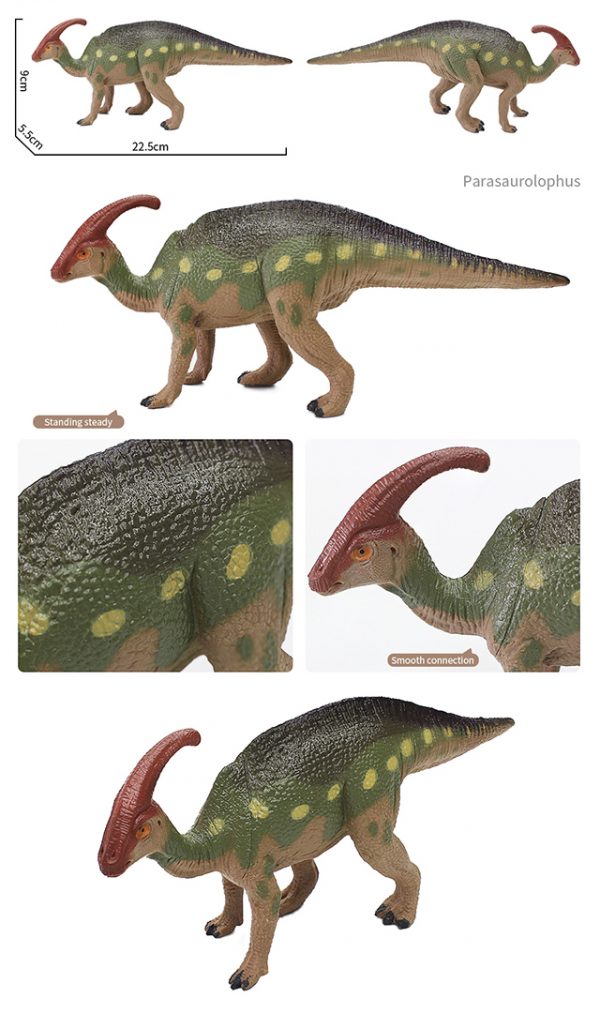 9” Realistic plastic dinosaur toy set