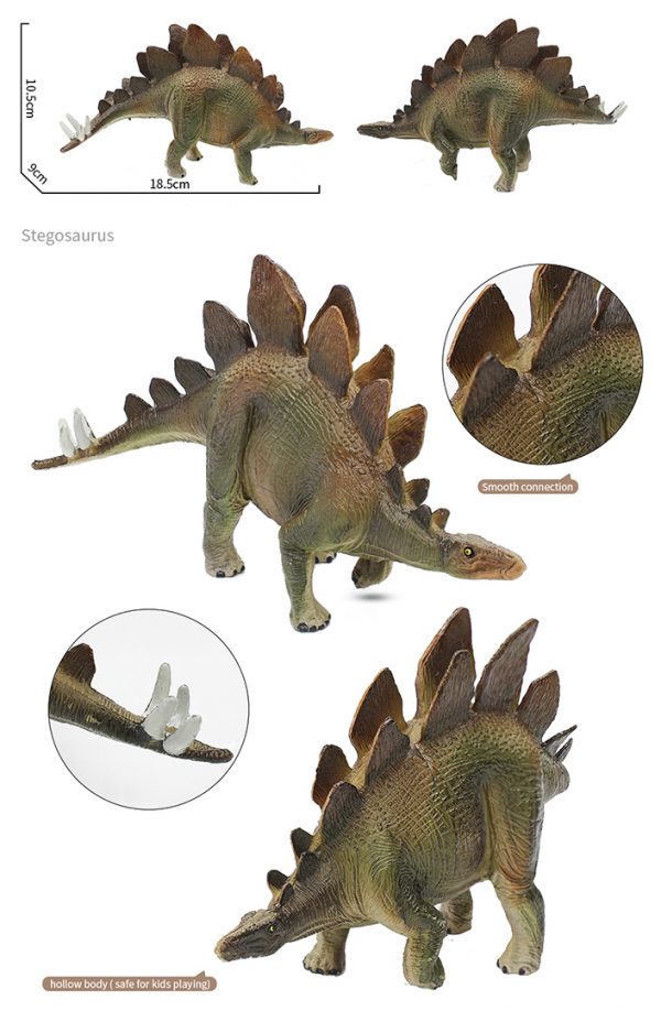 9” Realistic plastic dinosaur toy set