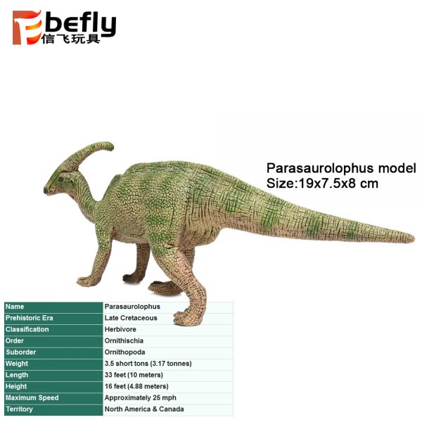 Parasaurolophus play plastic dinosaur toy set