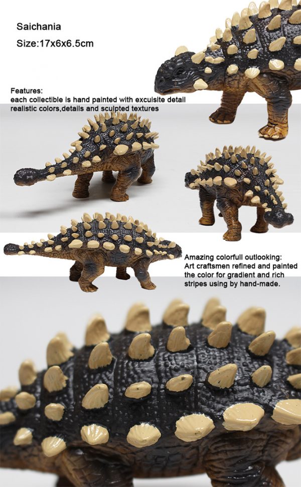 Saichania solid dinosaur realistic model toy