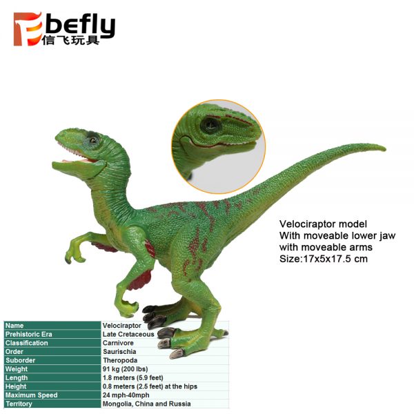 Velociraptor solid dinosaur realistic model toy