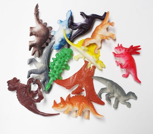 12pcs assorted plastic dinosaur toys set