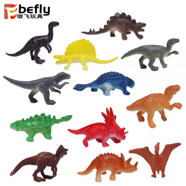 12pcs assorted plastic dinosaur toys set