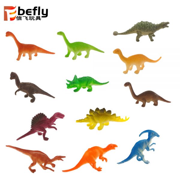 12pcs assorted plastic dinosaur toys set