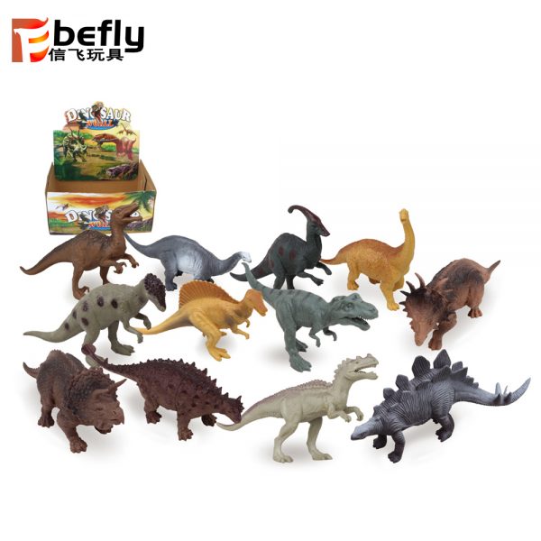 12pcs assorted plastic dinosaur toys set