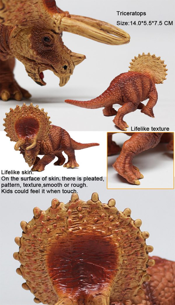 Mini triceratops solid plastic dinosaur model toy