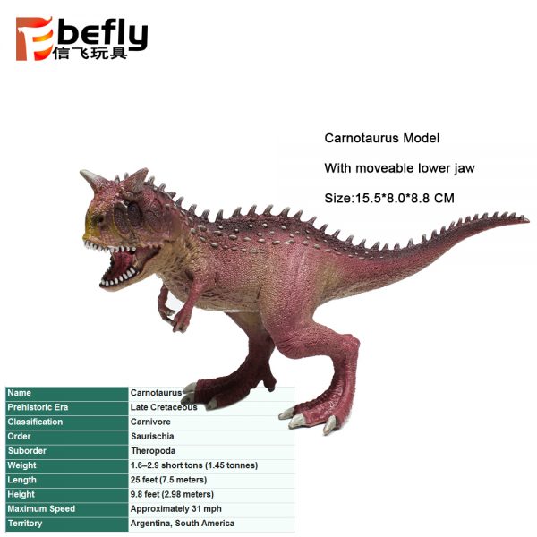 Carnotaurus solid plastic dinosaur model toy