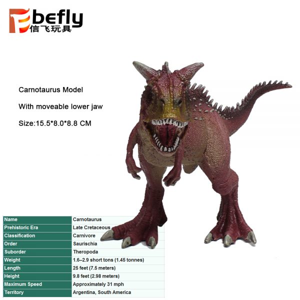 Carnotaurus solid plastic dinosaur model toy
