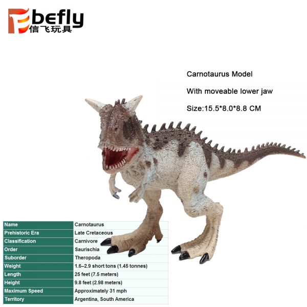 Carnotaurus solid plastic dinosaur model toy