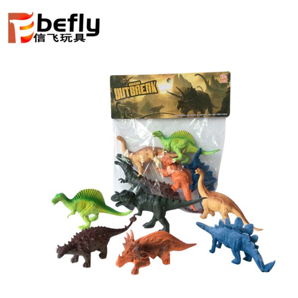 6pcs assorted plastic dinosaur toys set