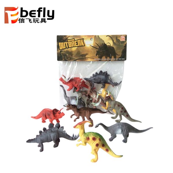 6pcs assorted plastic dinosaur toys set