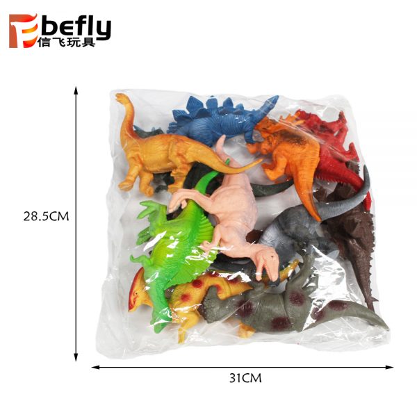 12pcs assorted plastic dinosaur toys set