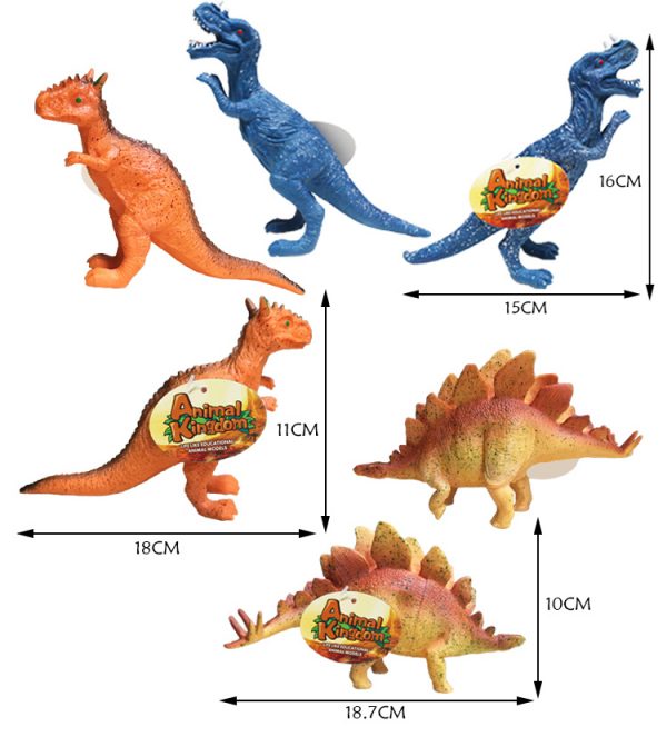 12pcs assorted plastic dinosaur toys set