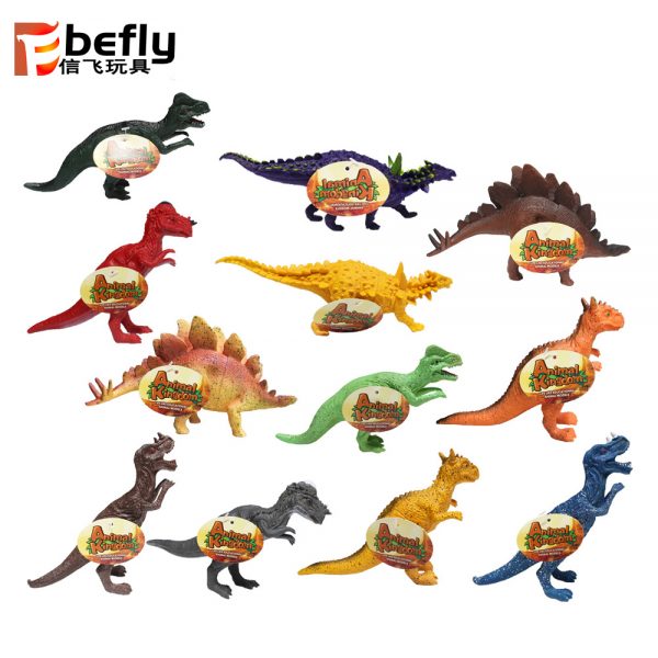 12pcs assorted plastic dinosaur toys set