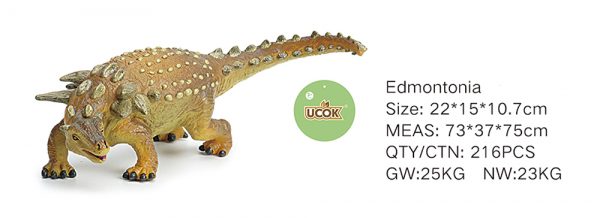 Stuffed cotton soft edmontonia dinosaur toy with IC