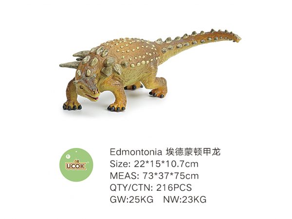 Stuffed cotton soft edmontonia dinosaur toy with IC