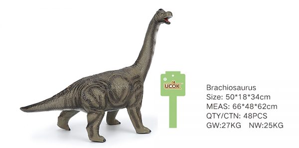 Stuffed cotton soft brachiosaurus dinosaur toy with IC