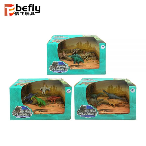 12 kinds of 3 inches solid mini plastic dinosaur toy set