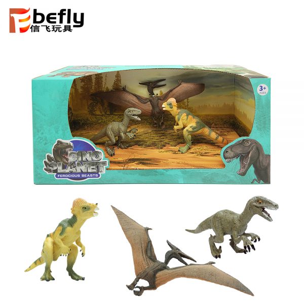 5” Realistic plastic dinosaur toy set