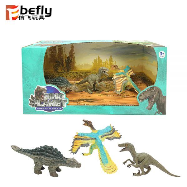 5” Realistic plastic dinosaur toy set