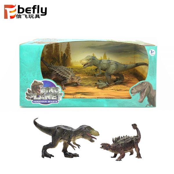 7” Realistic plastic dinosaur toy set