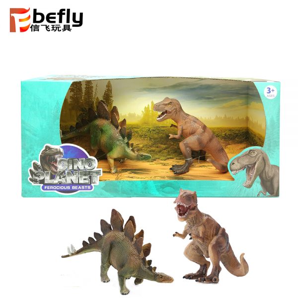 9” Realistic plastic dinosaur toy set