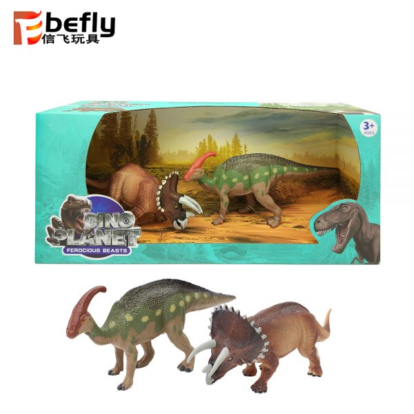 9” Realistic plastic dinosaur toy set