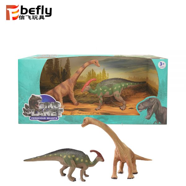 9” Realistic plastic dinosaur toy set