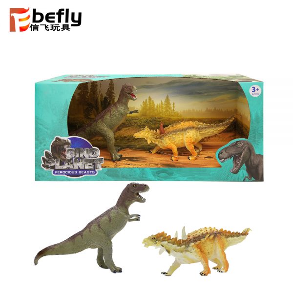 9” Realistic plastic dinosaur toy set