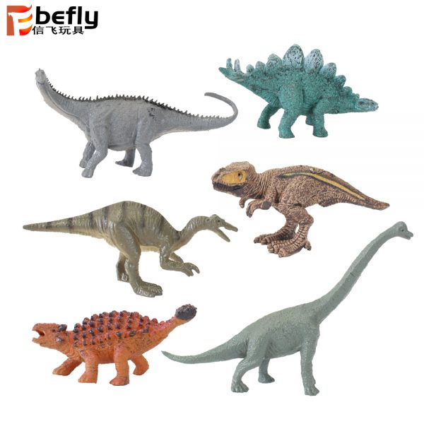 12 kinds of 3 inches solid mini plastic dinosaur toy set