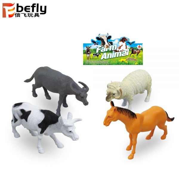 4pcs Hollow plastic farm animal toys
