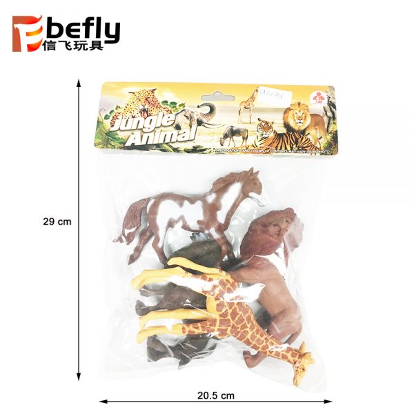 4pcs Hollow plastic wild animals model toy