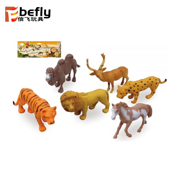 6 Kinds of plastic forest animals toy