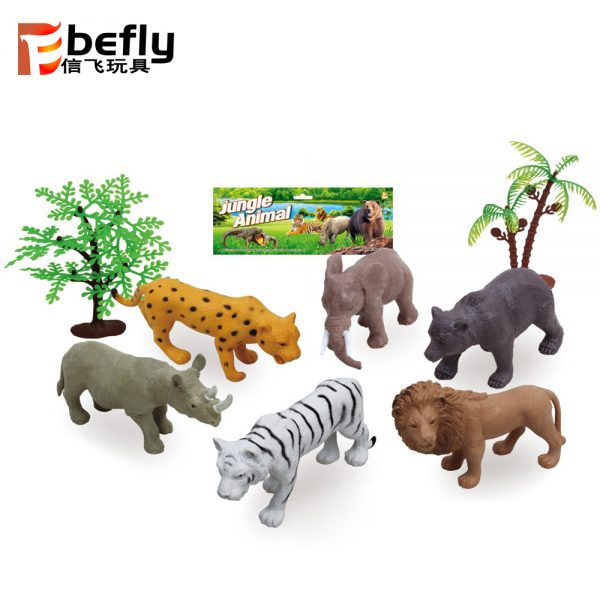 Hollow plastic wild animal model toy set