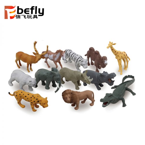 12pcs Hollow plastic animals mode toy set