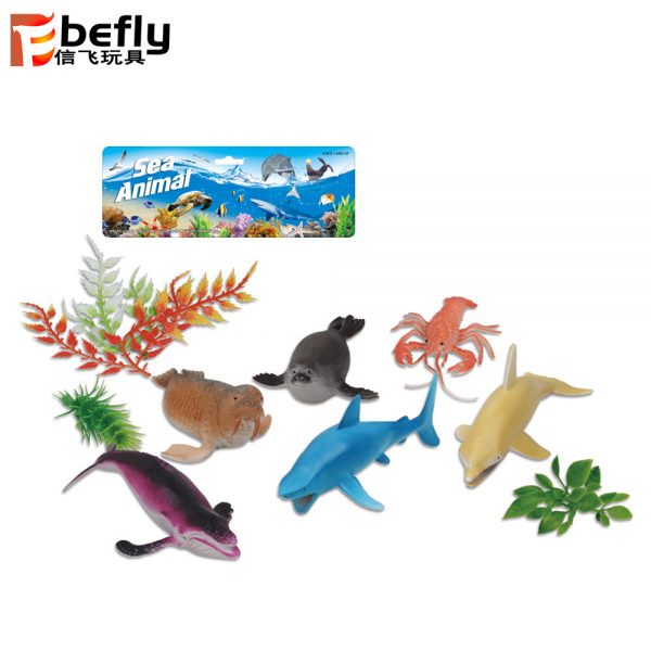 Mini plastic sea animal model toys