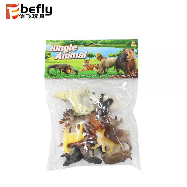 12pcs wild animals model plastic small toy