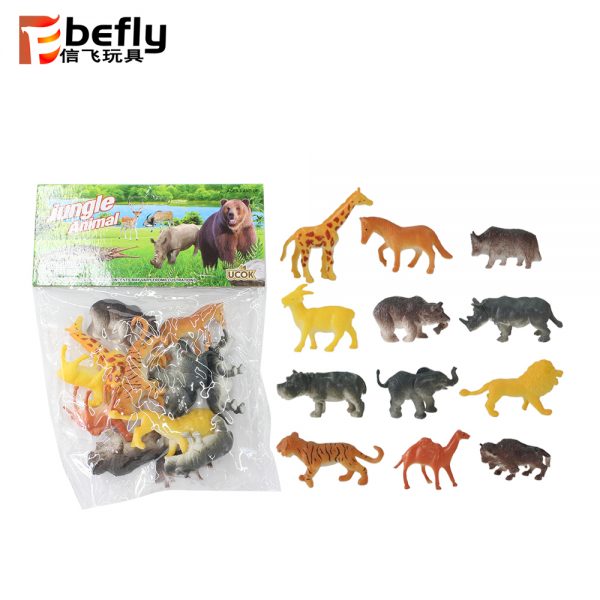 12 Kinds of wild animals plastic model toy set