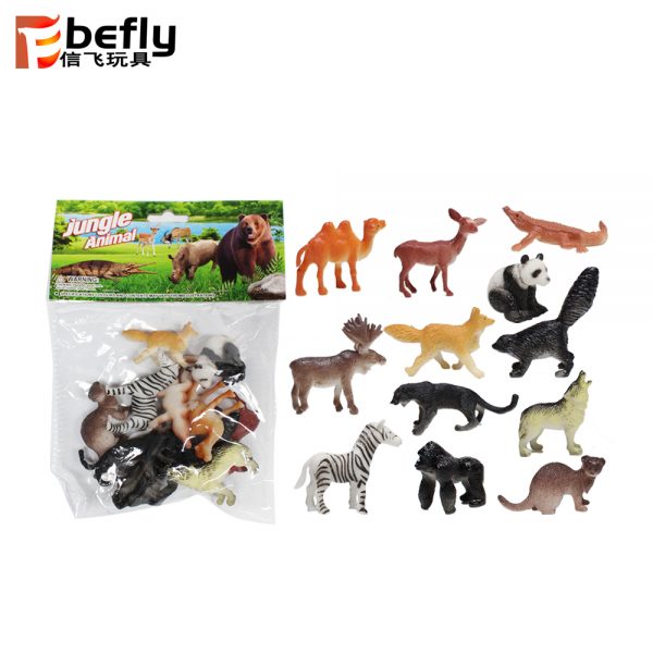 12pcs Wild animals plastic small toy