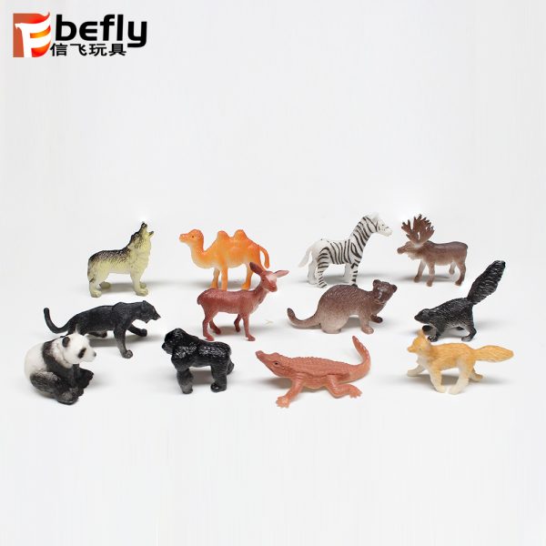 12pcs Wild animals plastic small toy