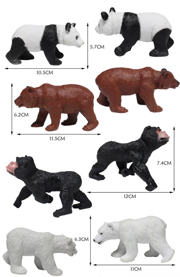 24pcs animal model set 3d plastic mini toy
