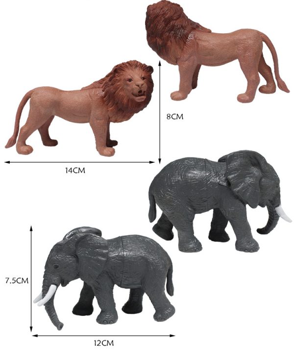 24pcs animal model set 3d plastic mini toy