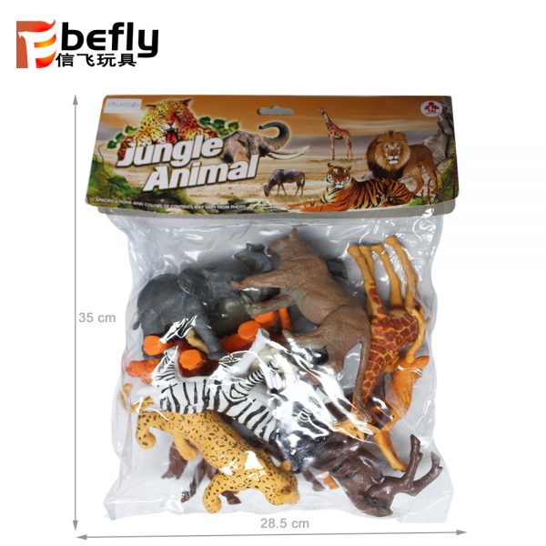 12pcs Hollow forest animals plastic model toy set